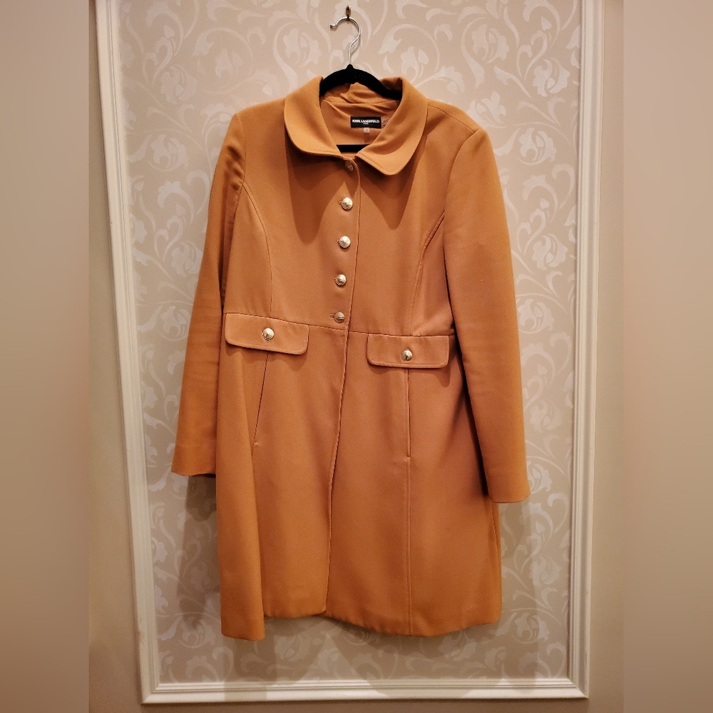 Karl lagerfeld mustard coat